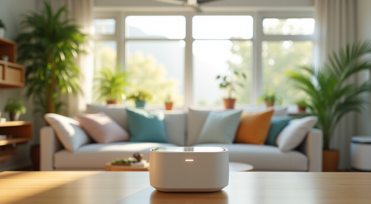 A Smart Air Quality Monitor: 5 Proven Steps to Avoid Pollution 1 Amazon Smart Air Quality Monitor on a table