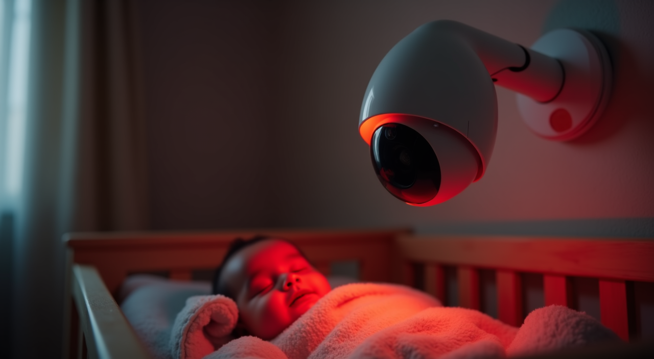 Kasa EC70 used as a baby monitor in a nursery