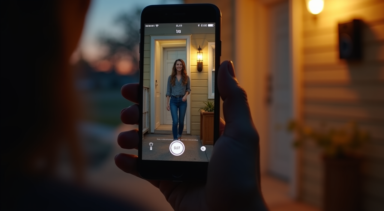 Ring Video Doorbell Wired showing HD video and motion alerts on smartphone