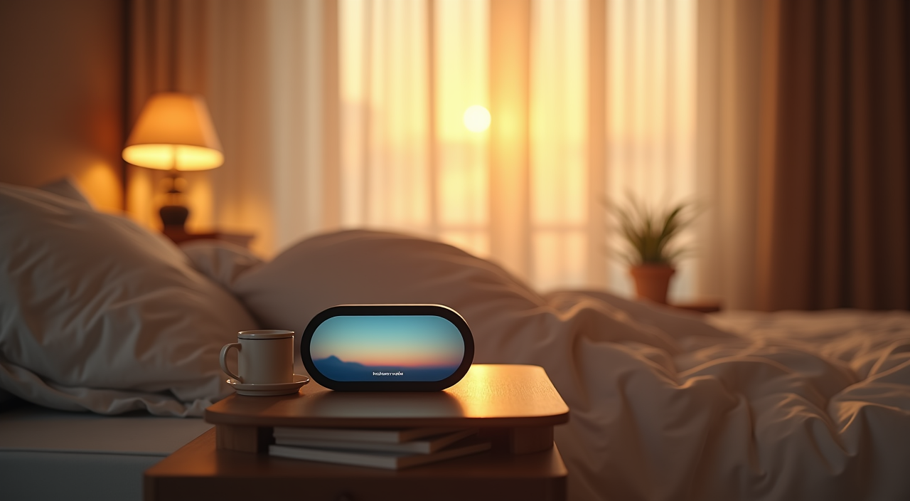 Amazon Echo Spot 2025 smart alarm clock on nightstand