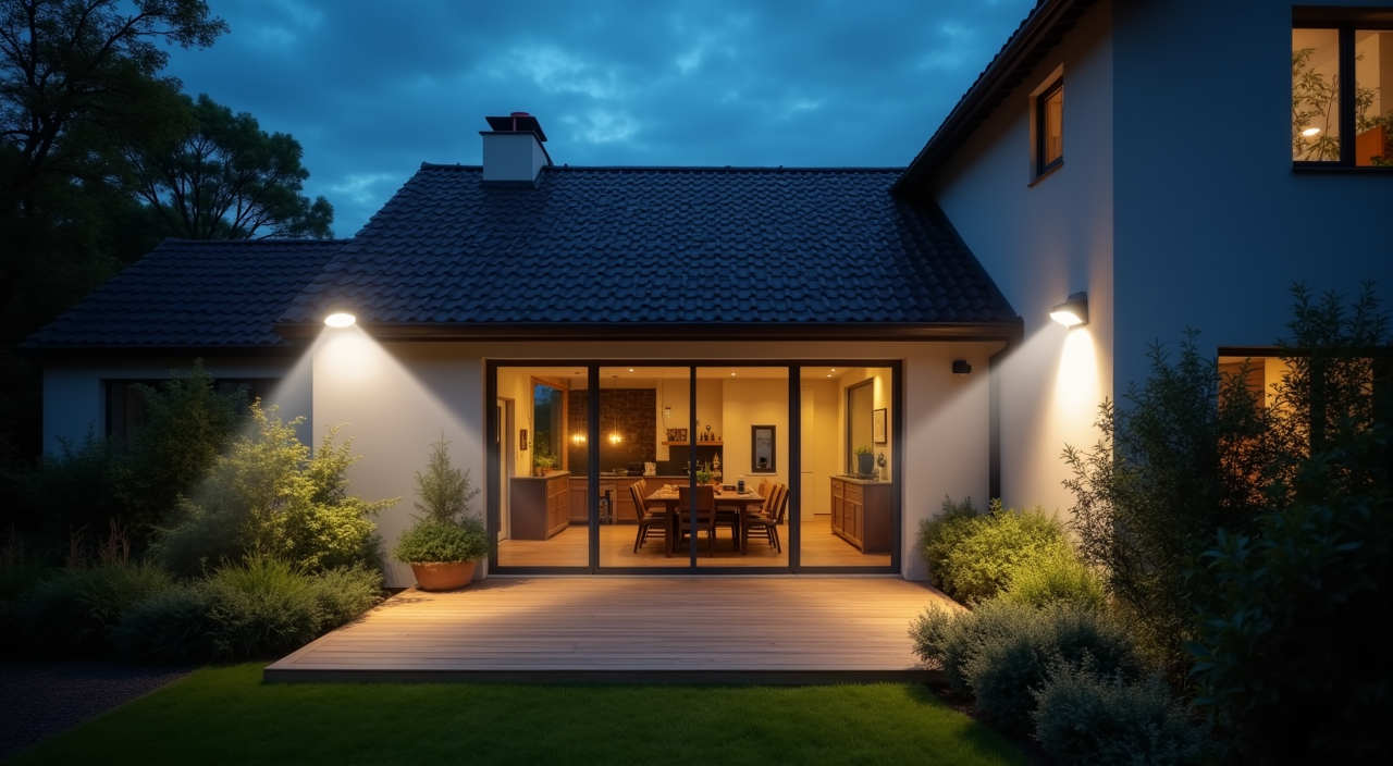 Motion sensor lights outdoor with 270 degree wide angle