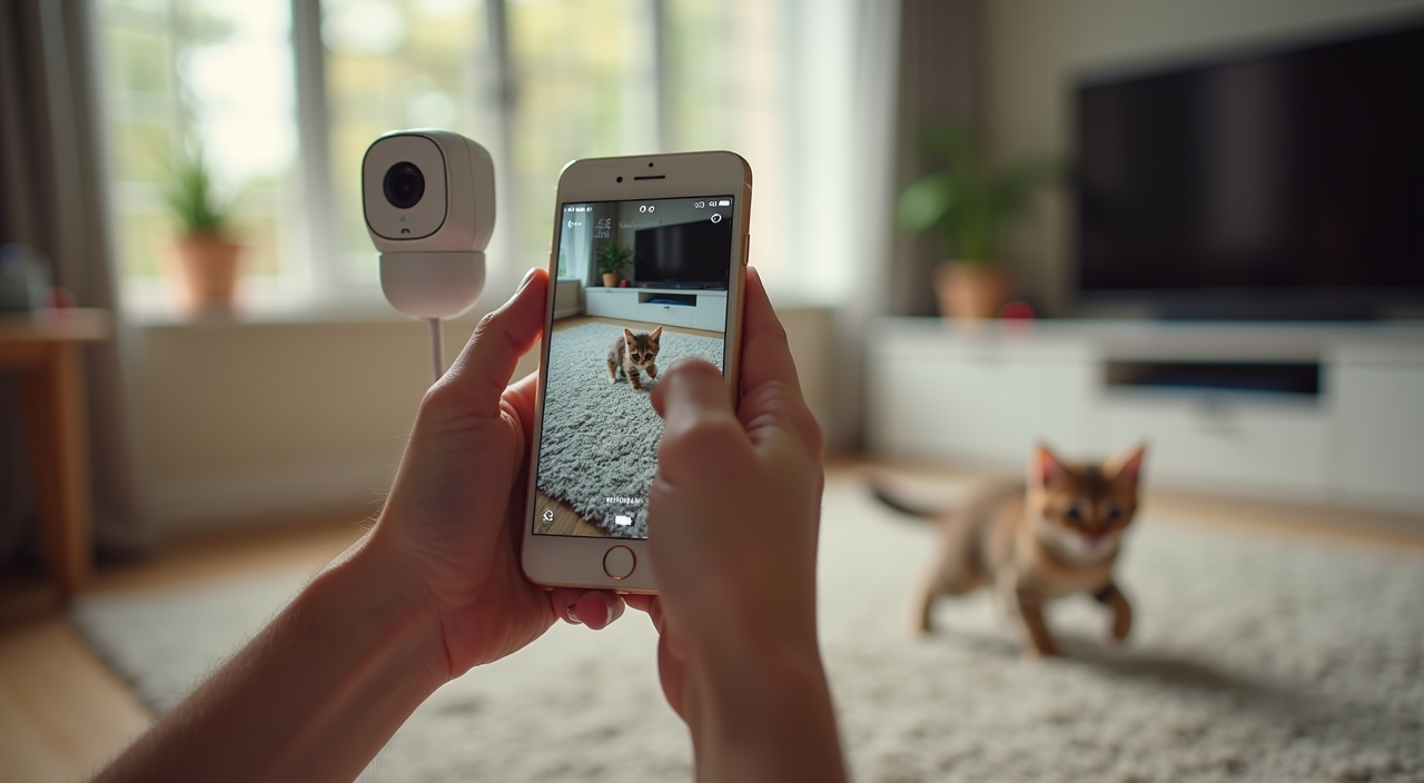 Kasa EC70 used as pet camera to watch dogs and cats