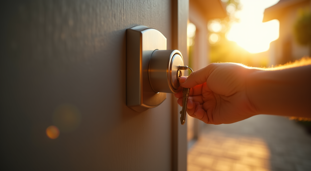 Satin stainless deadbolt lock from Copper Creek