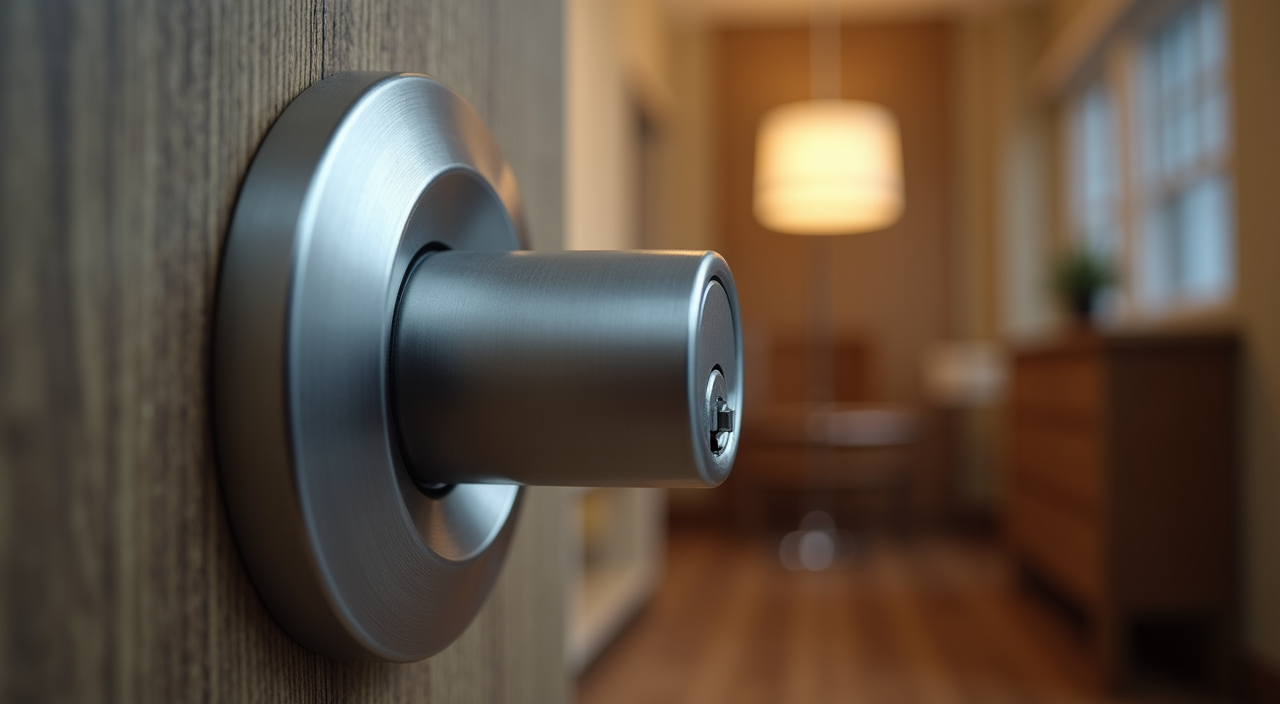 Single cylinder deadbolt installation example