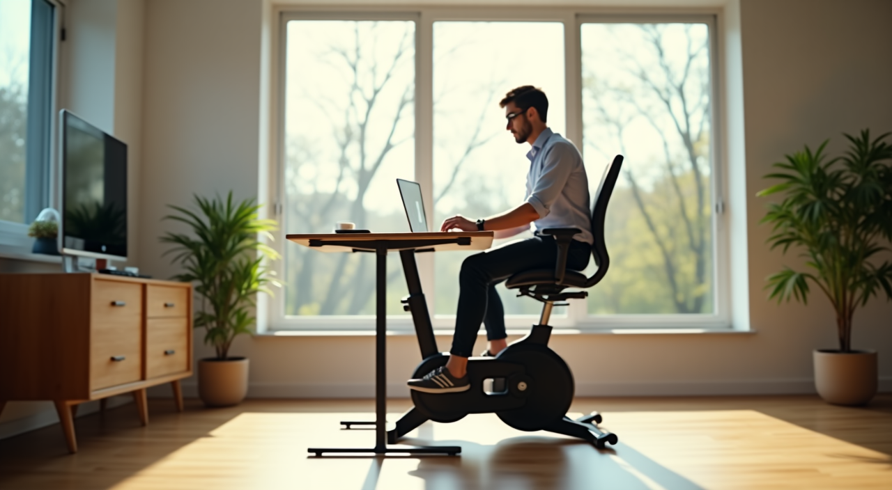 Under desk exercise bike for low impact cardio at home or office