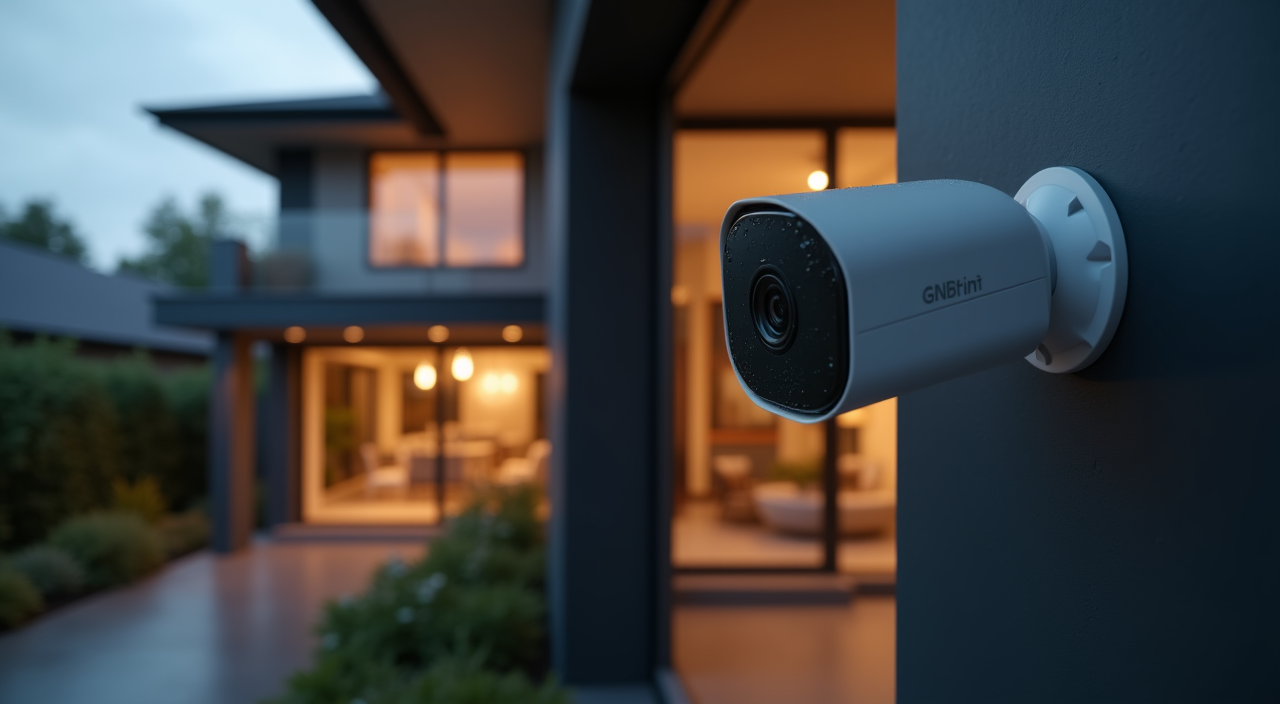Blink Outdoor 4 wireless security camera mounted on a brick wall